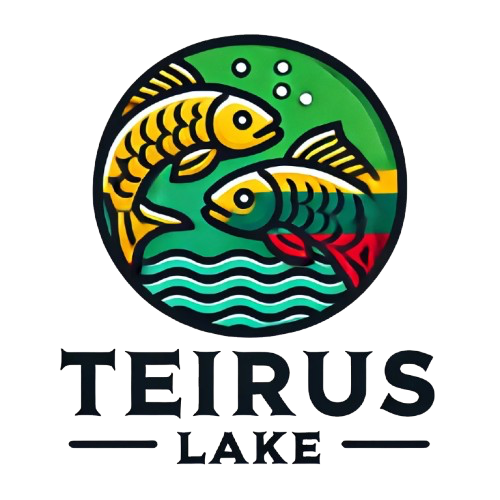 dall e 2025 06 09 13.52.20 a clean and minimalist logo design for a lakeside retreat. the logo features two stylized brightly colored carp swimming in harmony around a simple l removebg preview